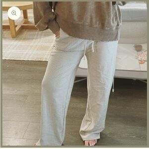Shop Honey & Heart Wishlist Tan Striped Lounge Pants